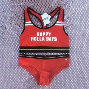 BNWT VS PINK "Happy Holla Days" Bra & Panty Set